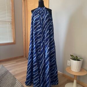 Elegant Blue and White Halter  Jumpsuit

OR TRAD 1 0326